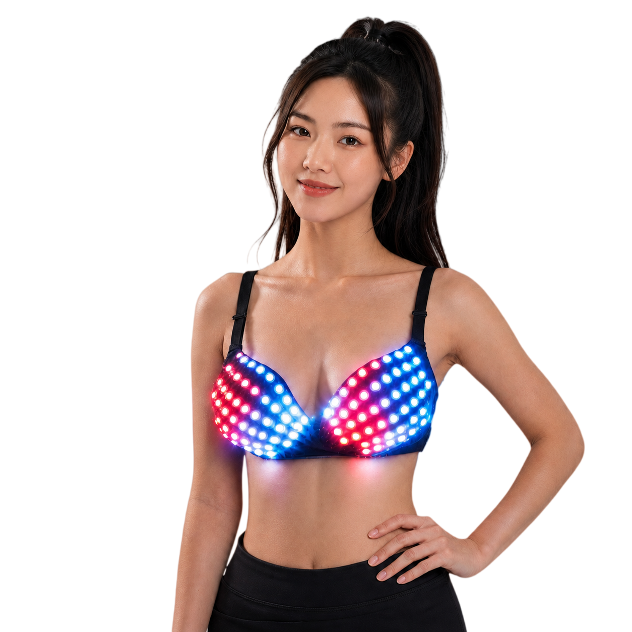 Sexy Lingerie for Ladies, RGB Color Bra, Stage Costume, Singer Dancer
