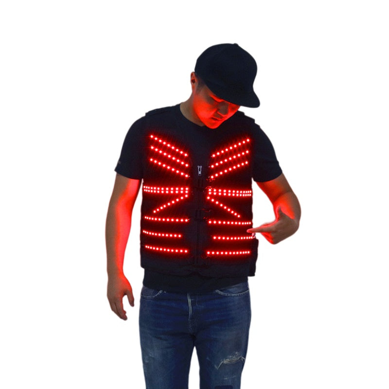 LED Luminous Vest for Stage Performance, Atmosphere Fluorescent Strobe Costume