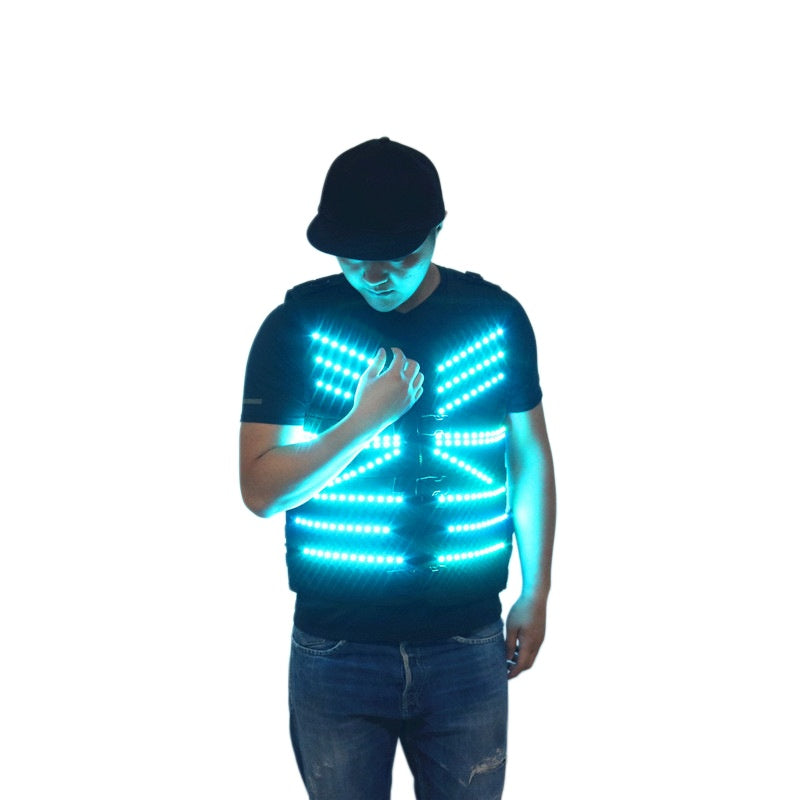 LED Luminous Vest for Stage Performance, Atmosphere Fluorescent Strobe Costume