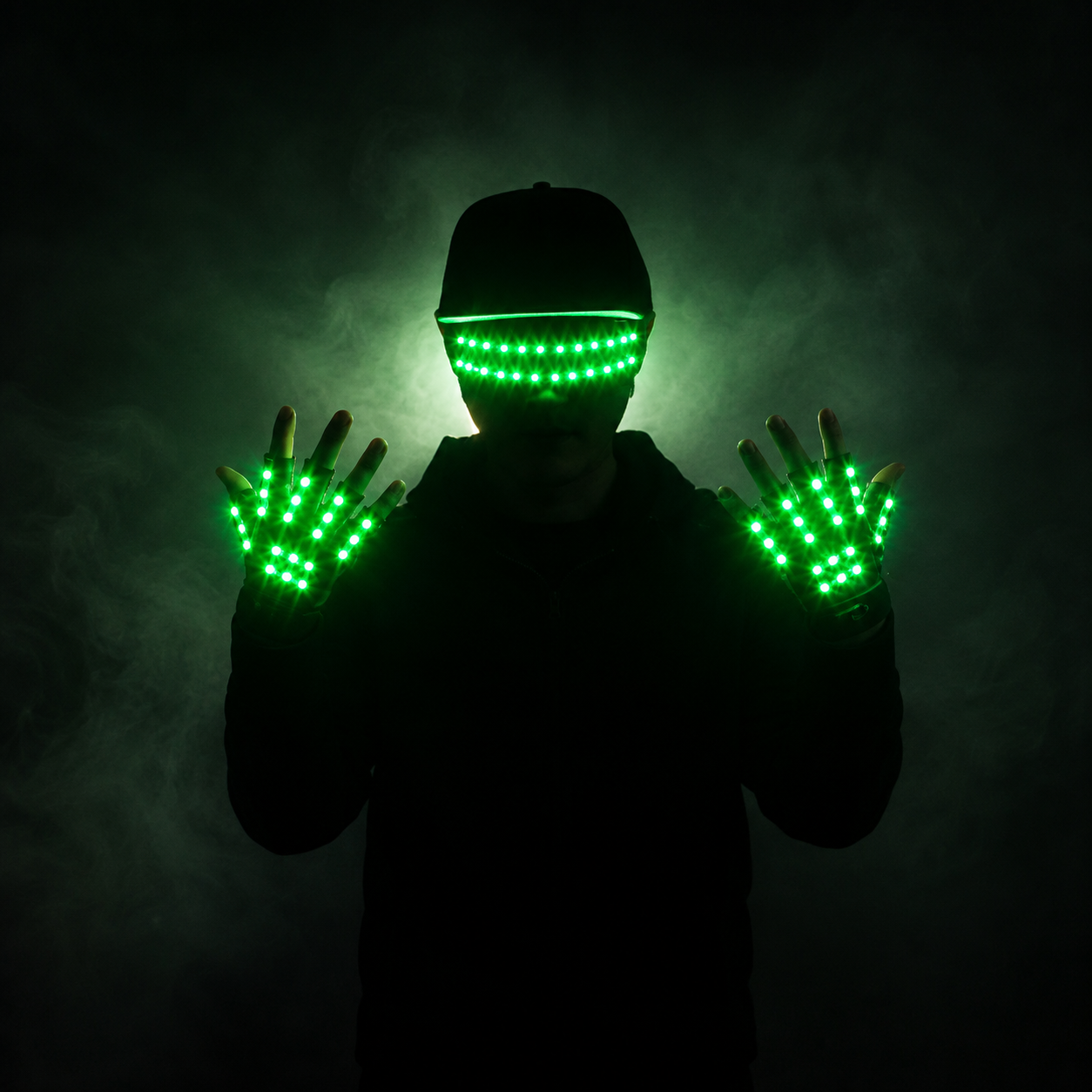 Glow Glasses + LED Glove Set — Festival & Rave Pack
