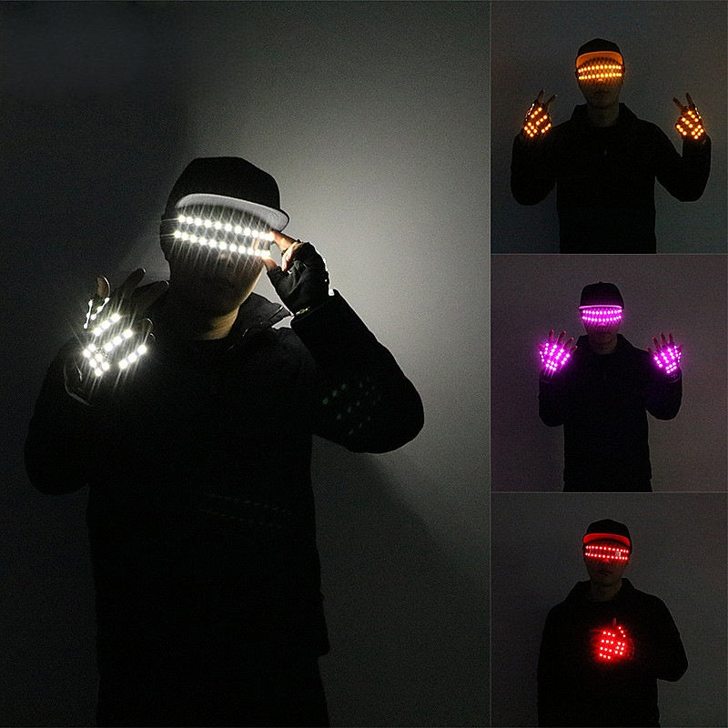 Glow Glasses + LED Glove Set — Festival & Rave Pack