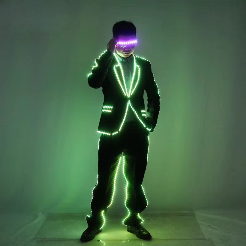 Luminous LED Suit Costume – Glowing Party & Stage Props