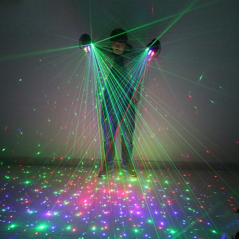 Green Red Blue laser gloves are suitable for stage DJ performance fluorescent props