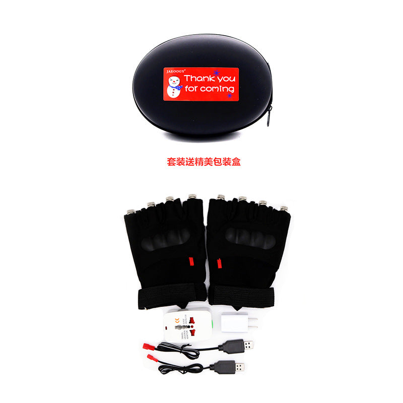 Neon Blue LED Gloves — Festival & Rave Accessory