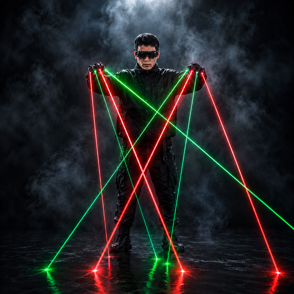 Red and Green Laser Gloves, DJ Night Dance Props,Dancer Performance