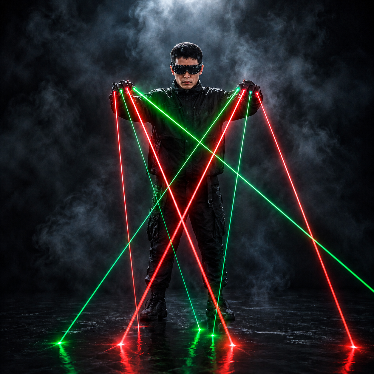 Red and Green Laser Gloves, DJ Night Dance Props,Dancer Performance