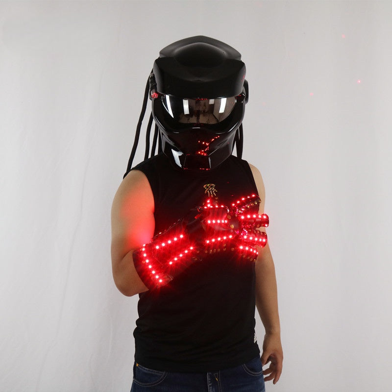 Futuristic Laser Arm Gloves — Cyber Rave Performance Wear