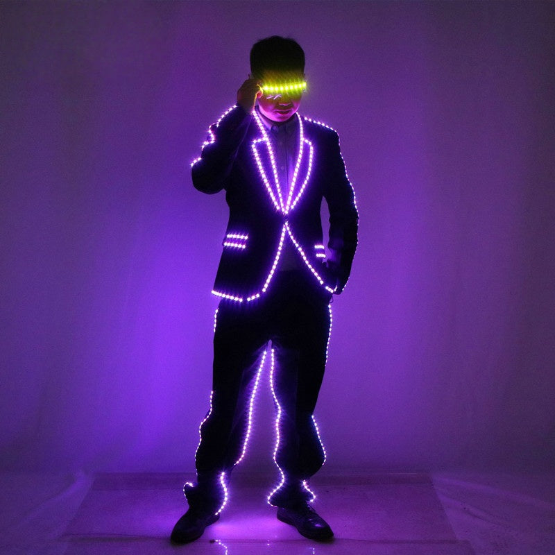 Luminous LED Suit Costume – Glowing Party & Stage Props