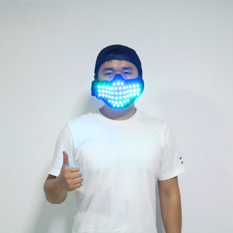RGB LED Party Mask — Multicolor Light-Up Facewear