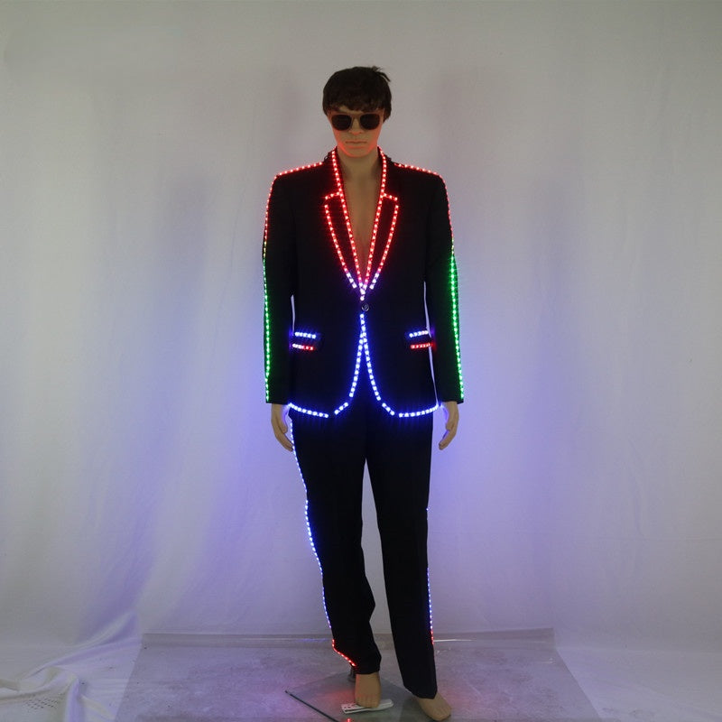 Full Color LED Suit Digital Remote Control LED Costume For Wedding Stage Hosting
