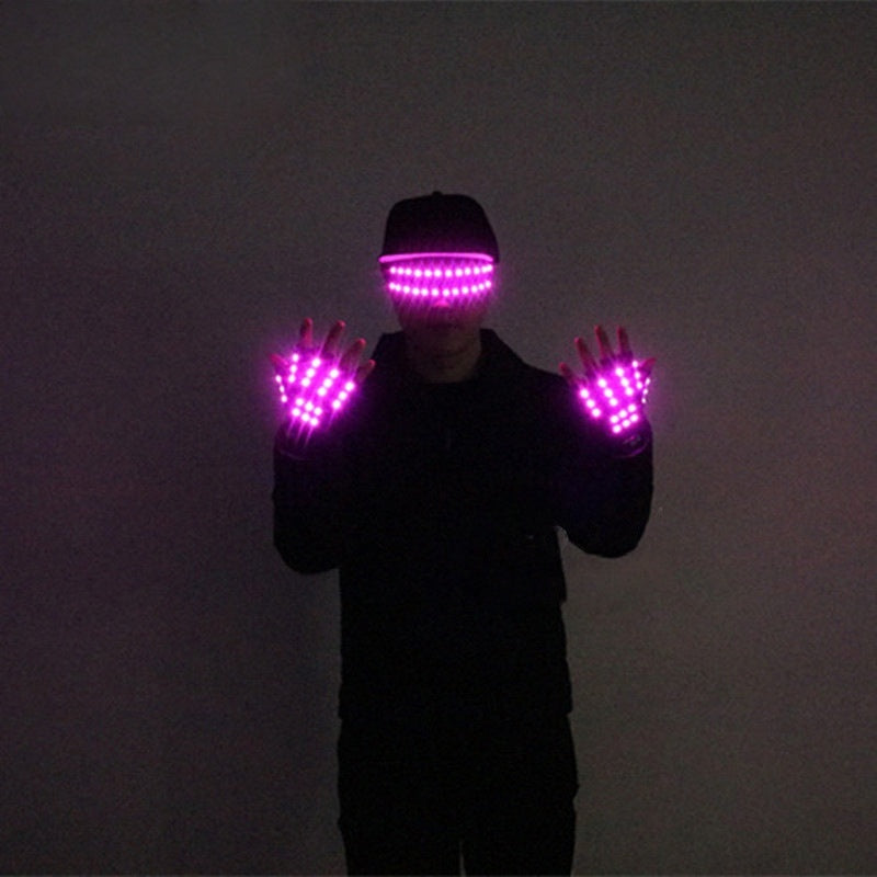 Glow Glasses + LED Glove Set — Festival & Rave Pack