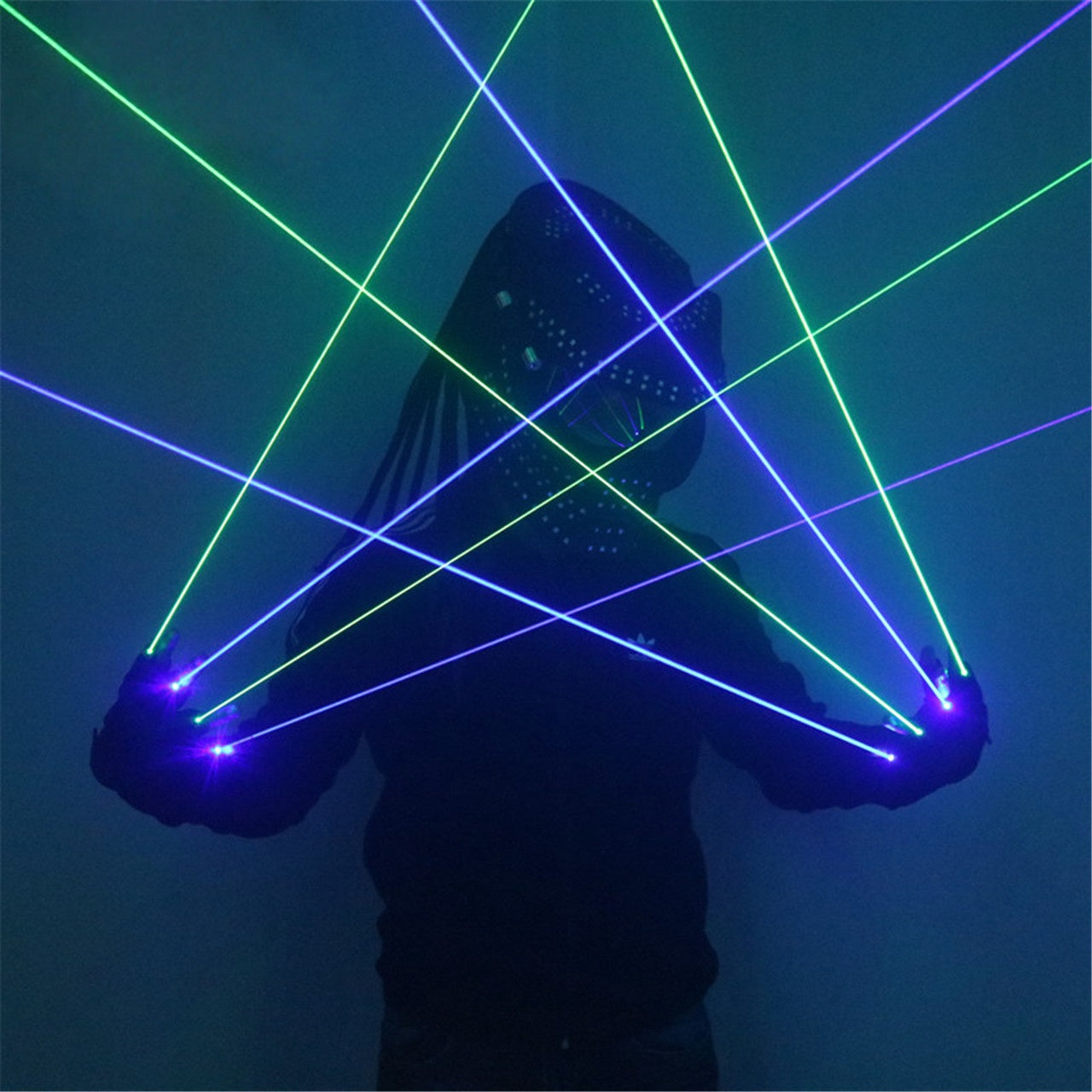 Blue Green Laser Gloves Stage Performance Led Luminous Gloves
