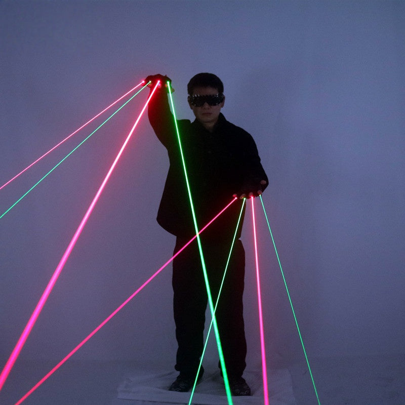 Red and Green Laser Gloves, DJ Night Dance Props,Dancer Performance