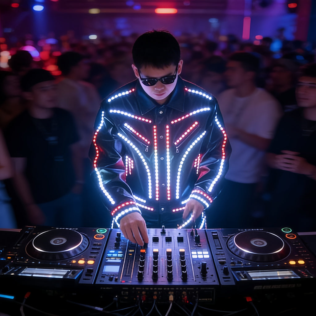 LED Light Up Robot Suit Stage Performance DJ Party Dance Luminous Costume
