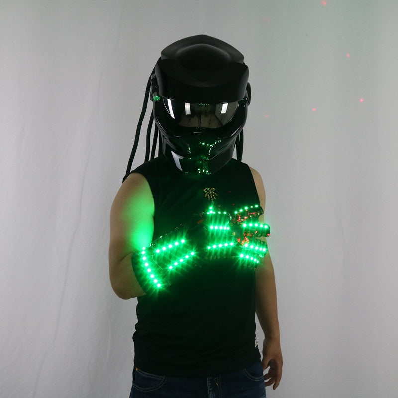 Futuristic Laser Arm Gloves — Cyber Rave Performance Wear