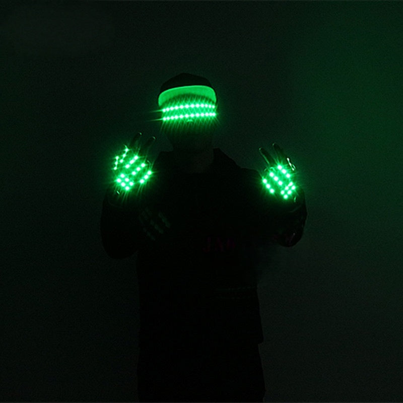 Glow Glasses + LED Glove Set — Festival & Rave Pack