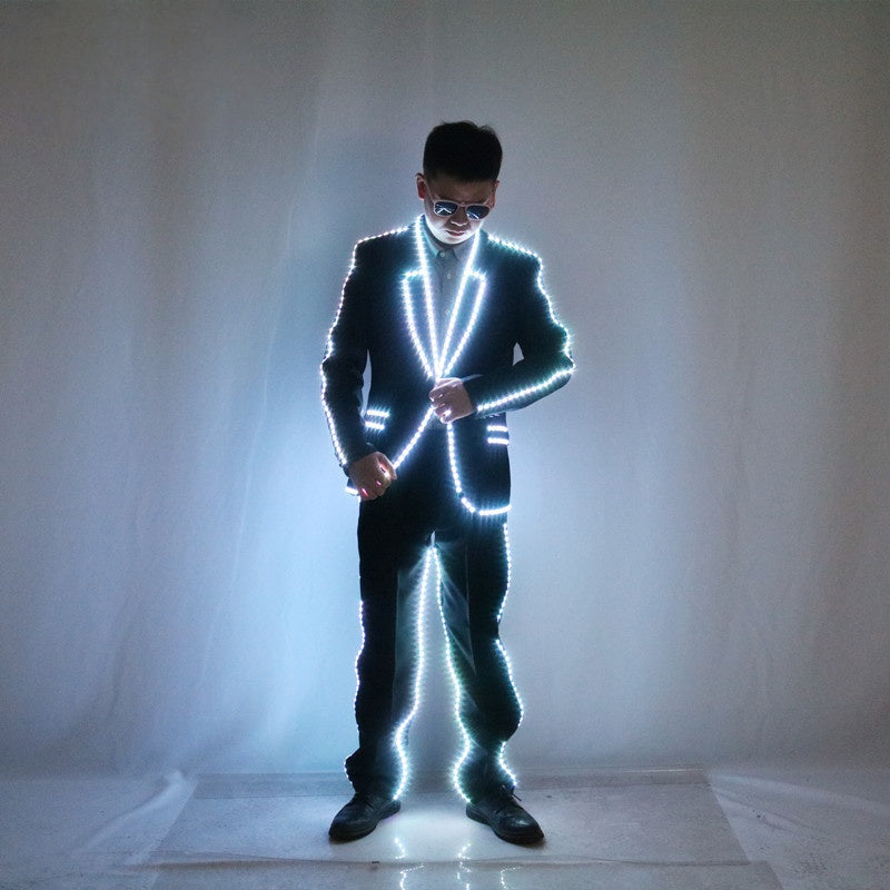 Luminous LED Suit Costume – Glowing Party & Stage Props
