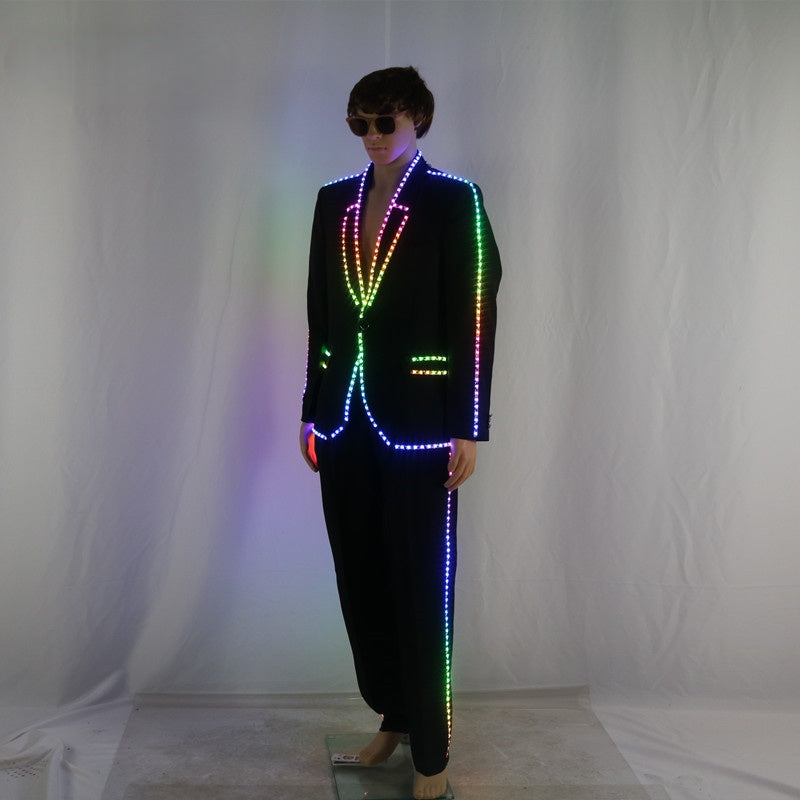 Full Color LED Suit Digital Remote Control LED Costume For Wedding Stage Hosting