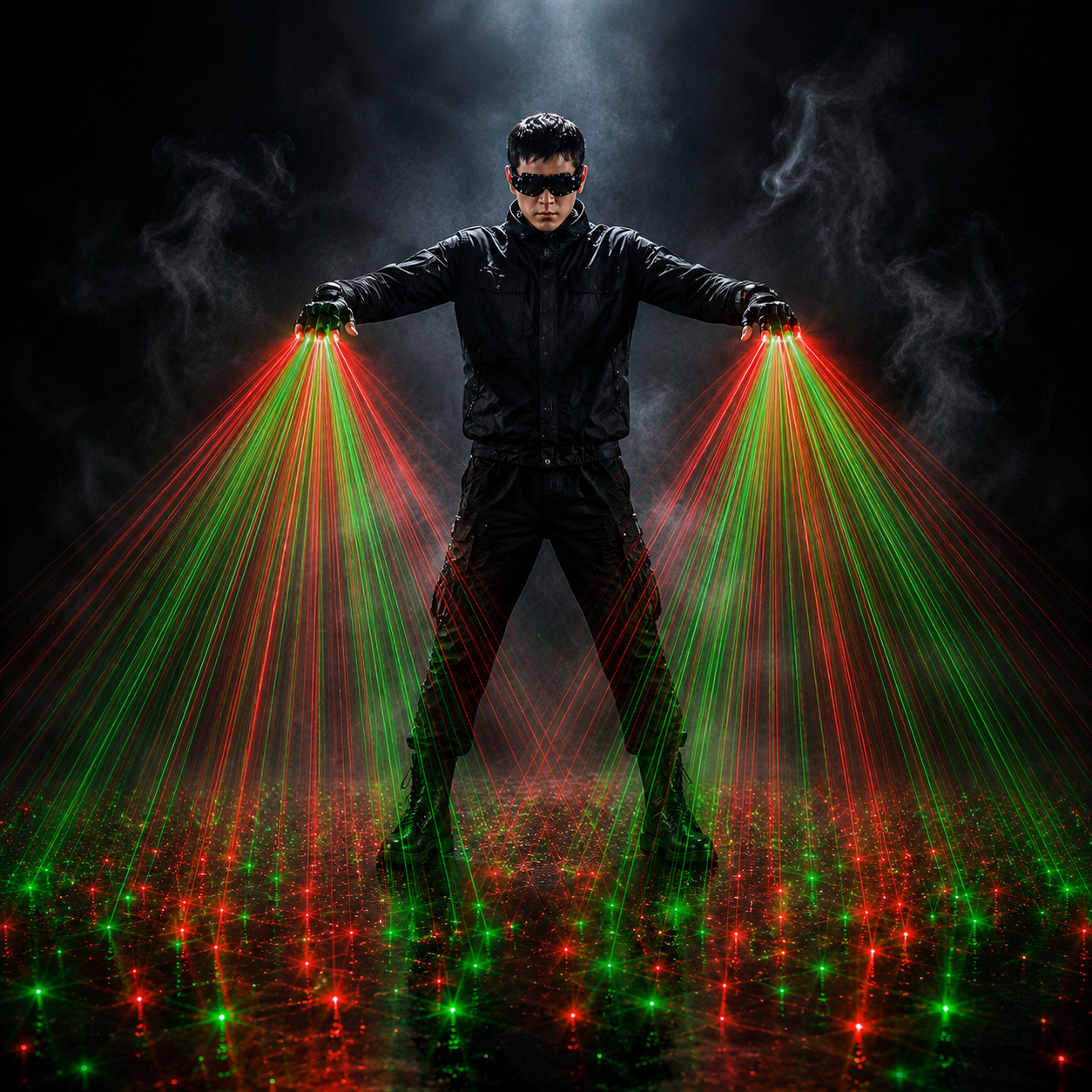 Red and Green Laser Gloves, DJ Night Dance Props,Dancer Performance