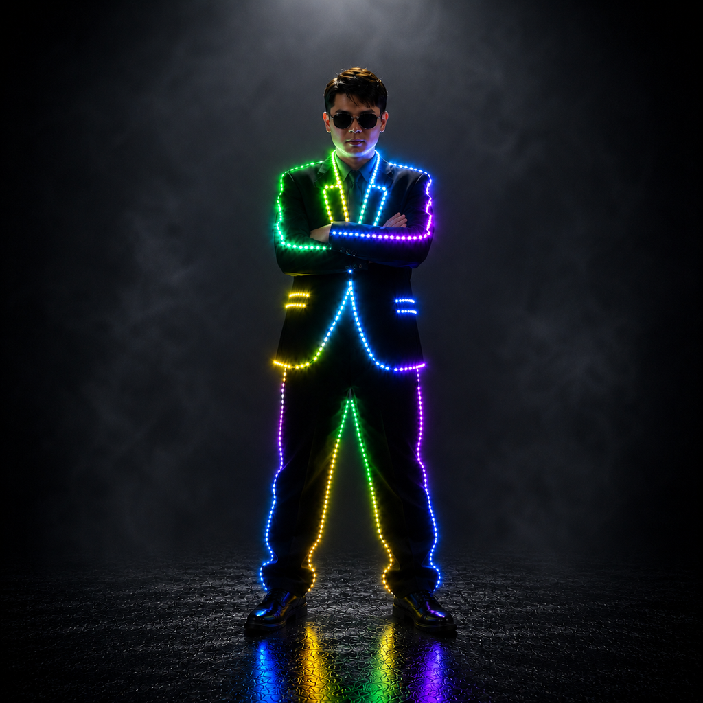 Luminous LED Suit Costume – Glowing Party & Stage Props