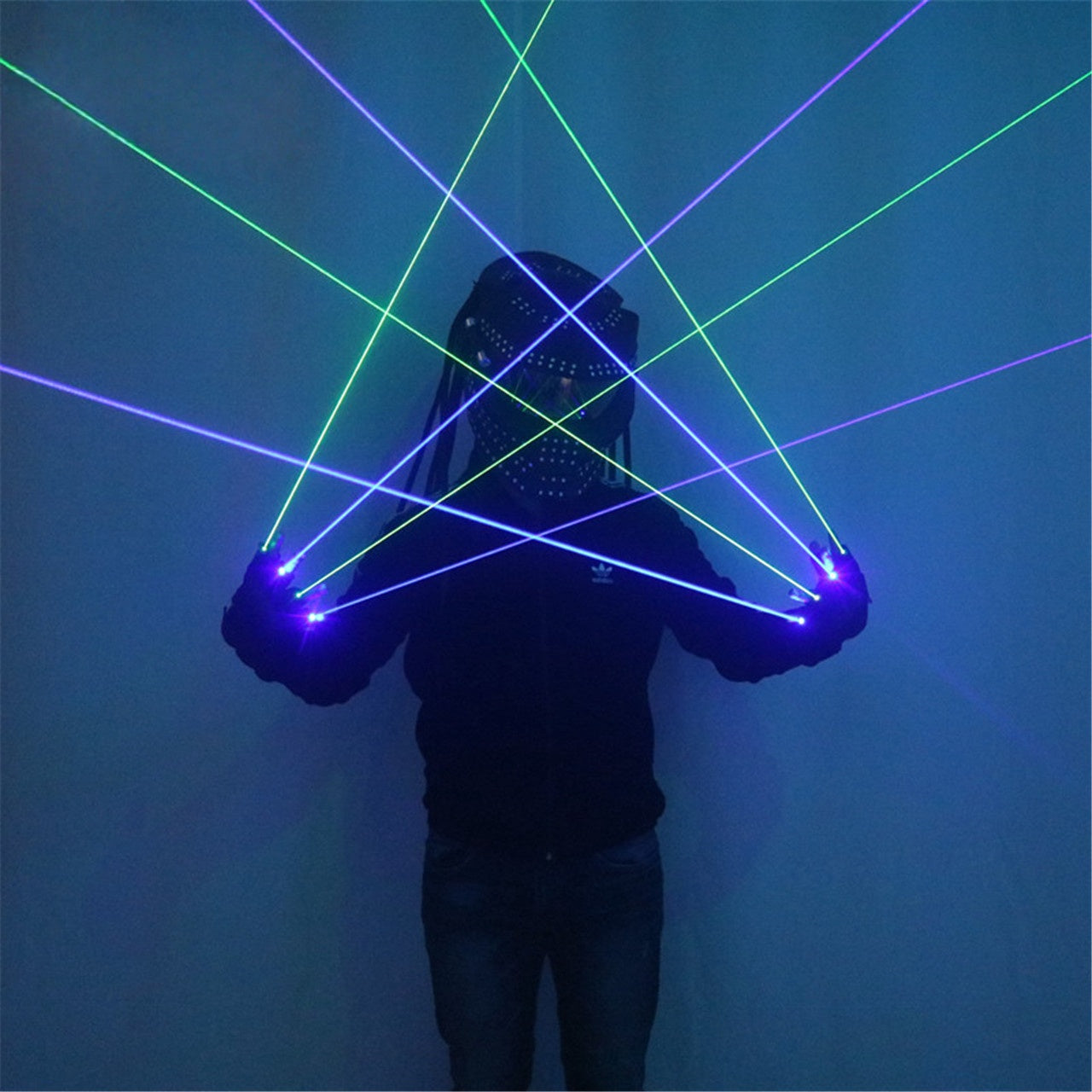 Blue Green Laser Gloves Stage Performance Led Luminous Gloves