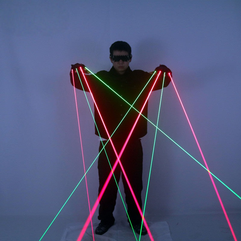 Red and Green Laser Gloves, DJ Night Dance Props,Dancer Performance