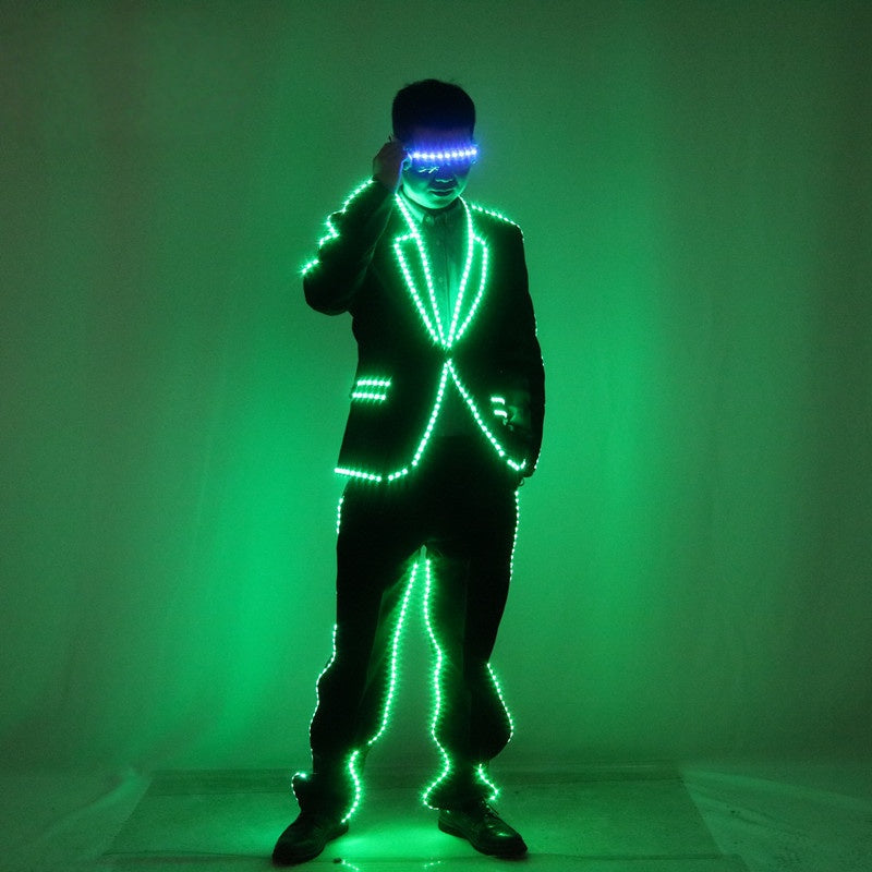 Luminous LED Suit Costume – Glowing Party & Stage Props