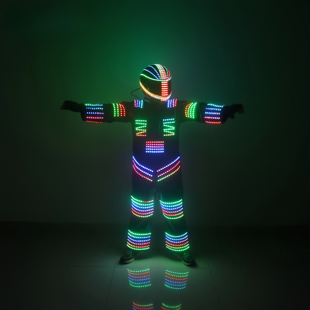 Glowing LED Robot Costume for Events & Festivals