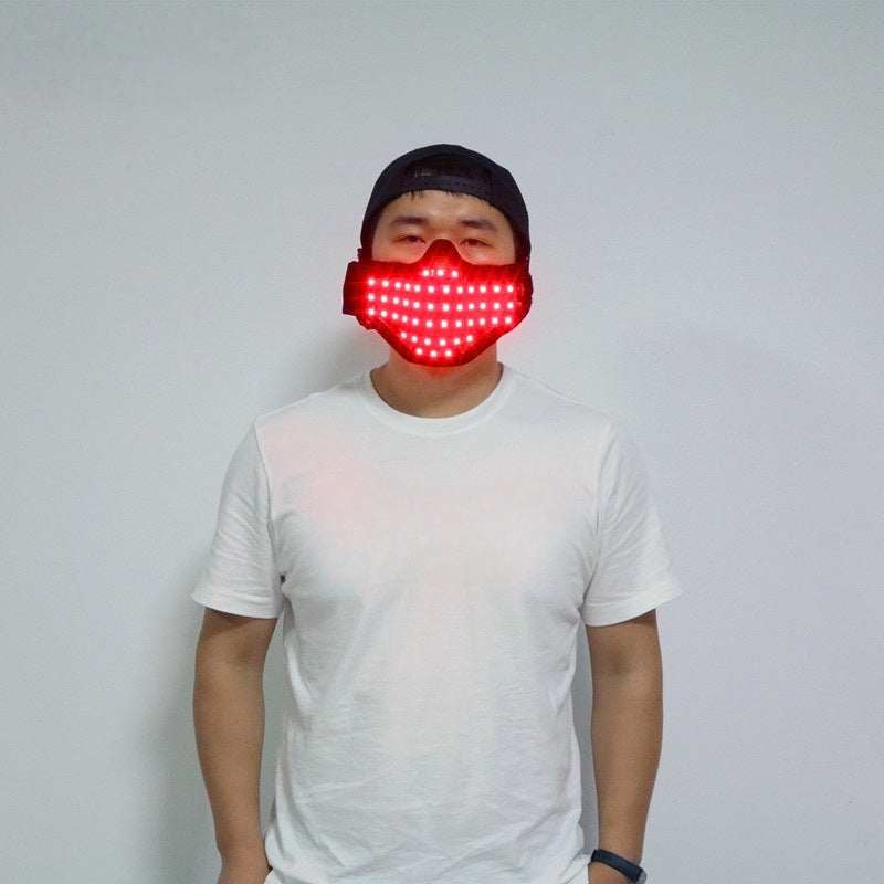 RGB LED Party Mask — Multicolor Light-Up Facewear