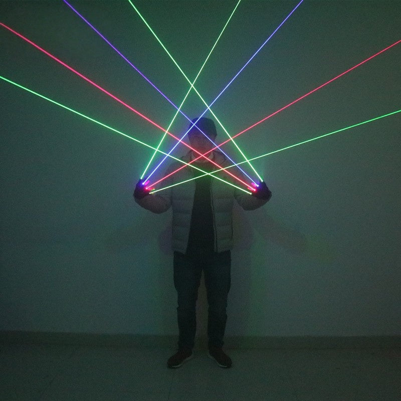 Green Red Blue laser gloves are suitable for stage DJ performance fluorescent props