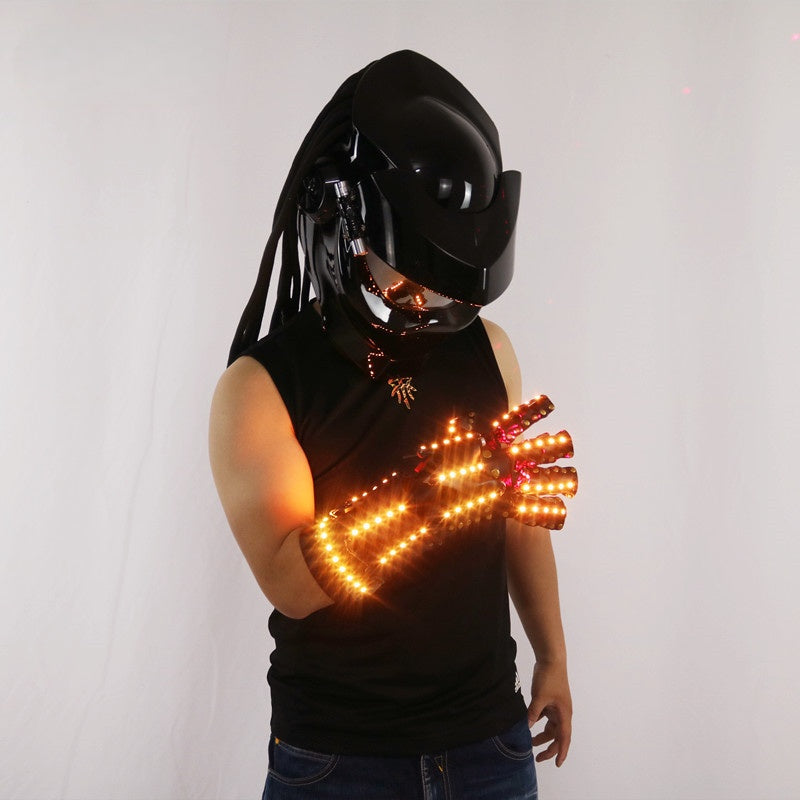 Futuristic Laser Arm Gloves — Cyber Rave Performance Wear