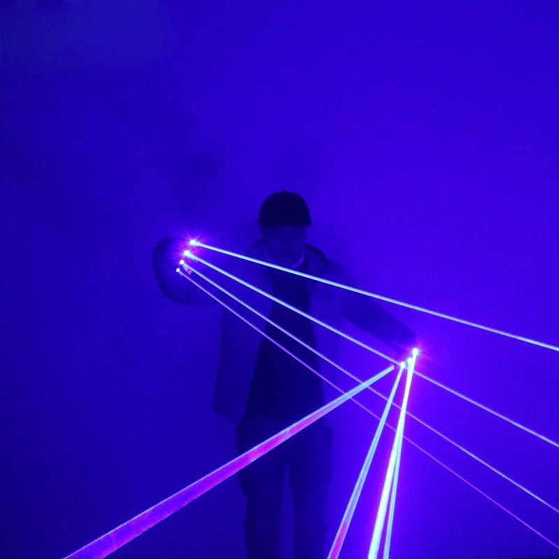 Neon Blue LED Gloves — Festival & Rave Accessory