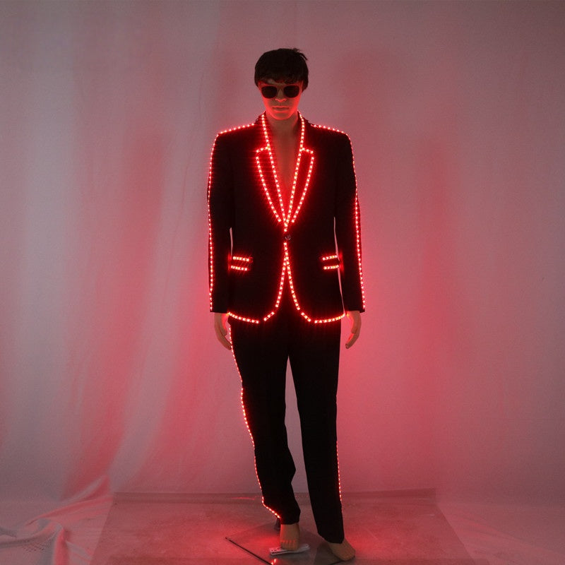 Full Color LED Suit Digital Remote Control LED Costume For Wedding Stage Hosting