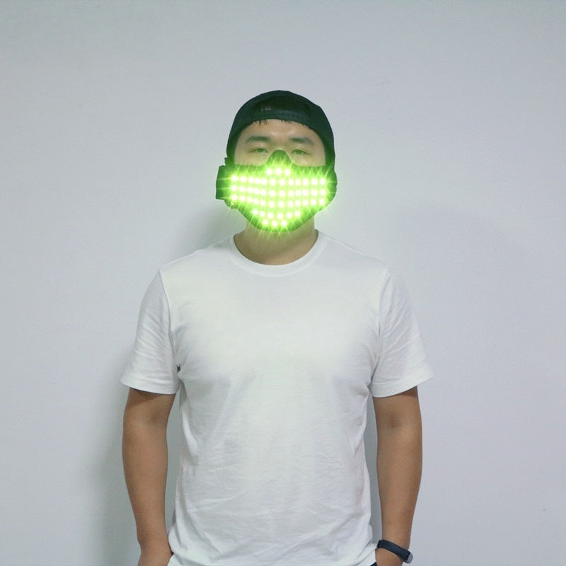 RGB LED Party Mask — Multicolor Light-Up Facewear
