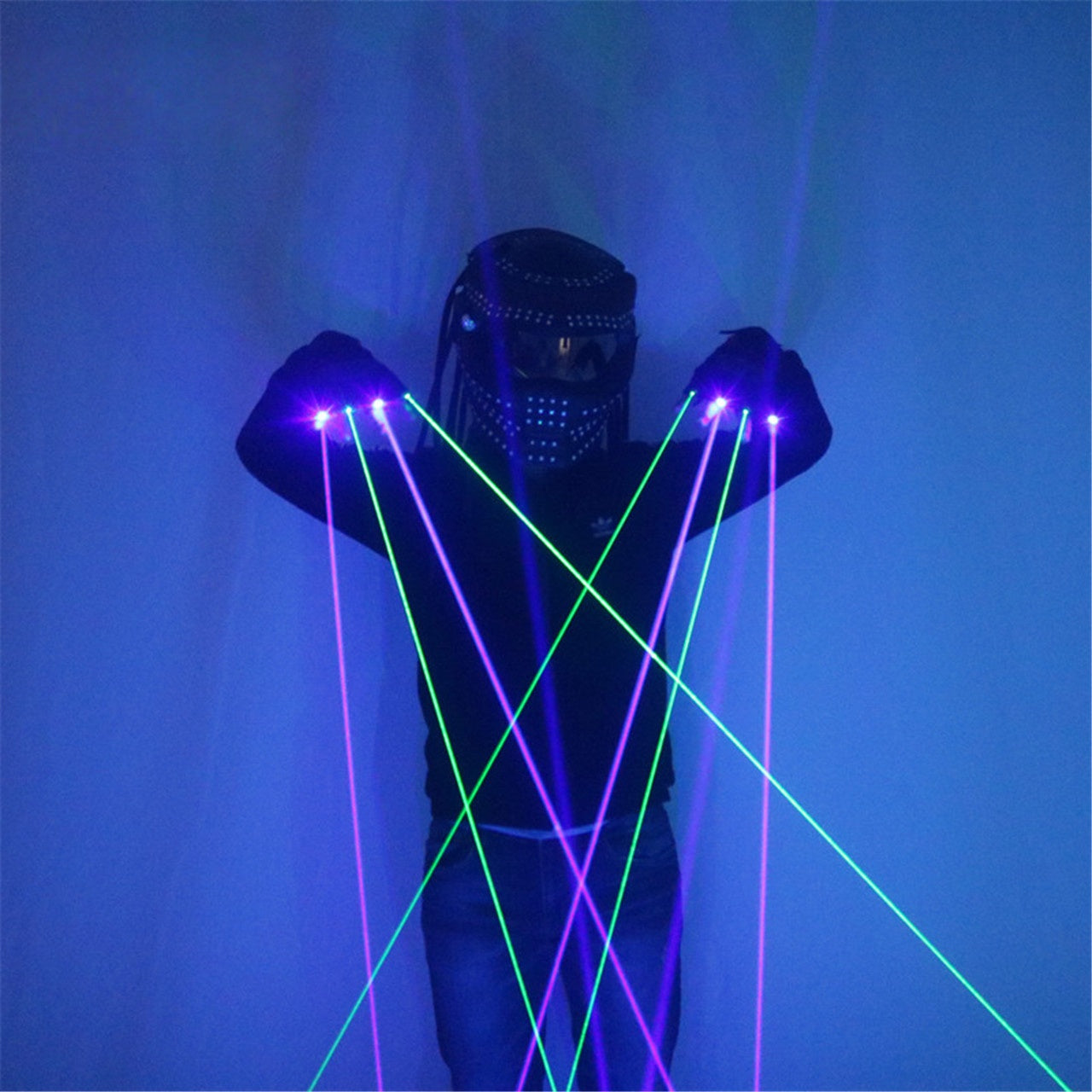 Blue Green Laser Gloves Stage Performance Led Luminous Gloves
