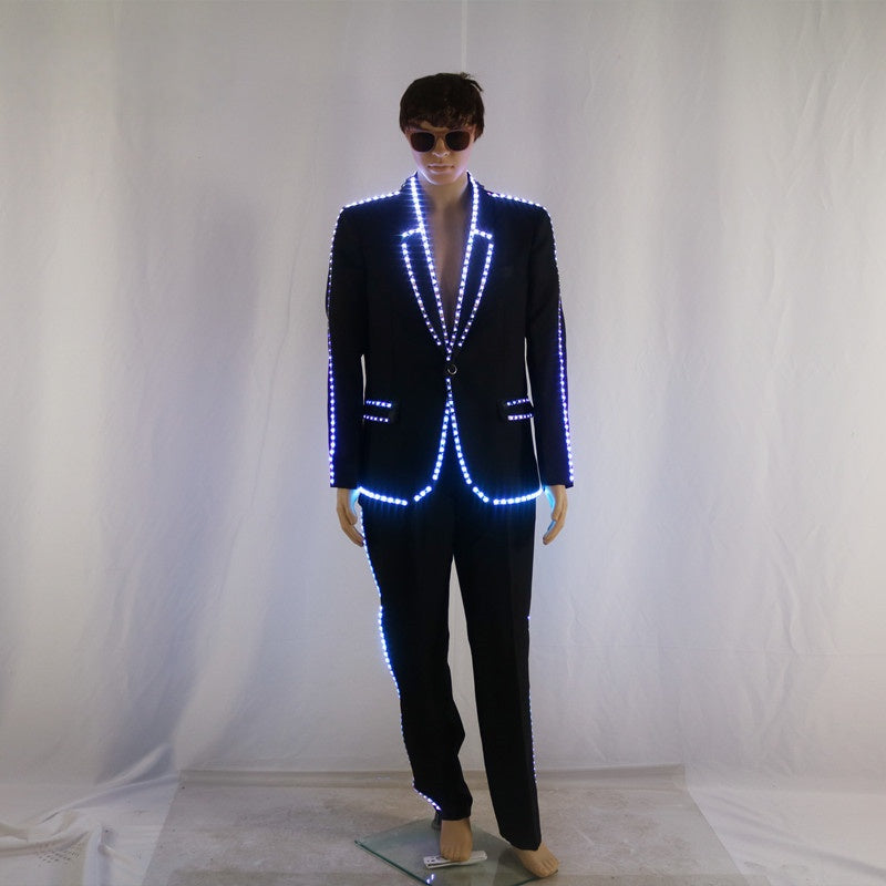 Full Color LED Suit Digital Remote Control LED Costume For Wedding Stage Hosting