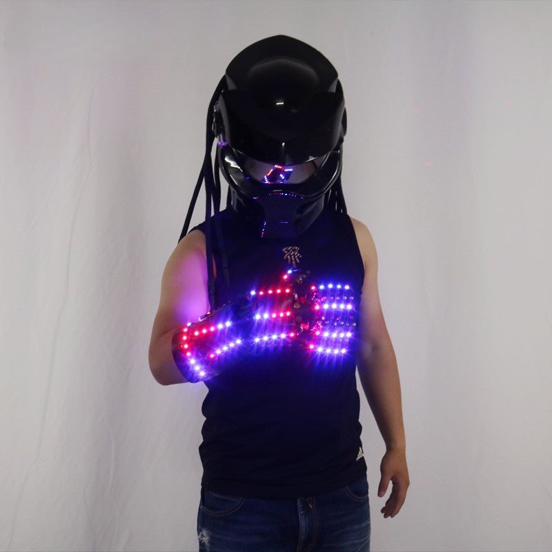 Futuristic Laser Arm Gloves — Cyber Rave Performance Wear