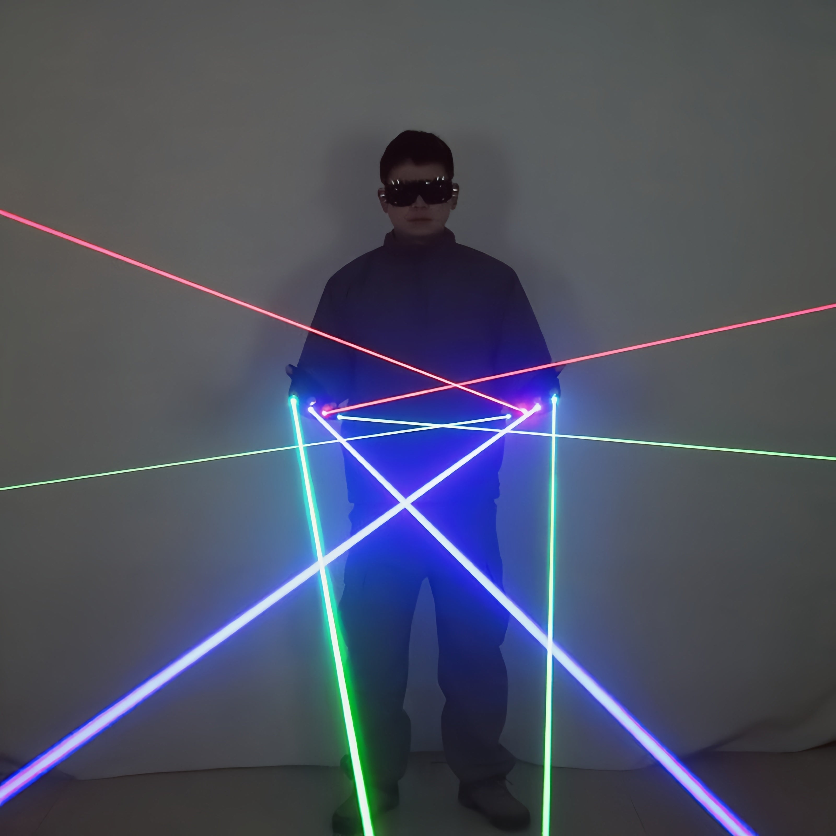 Green Red Blue Laser LED Gloves — Party & DJ Show Accessories