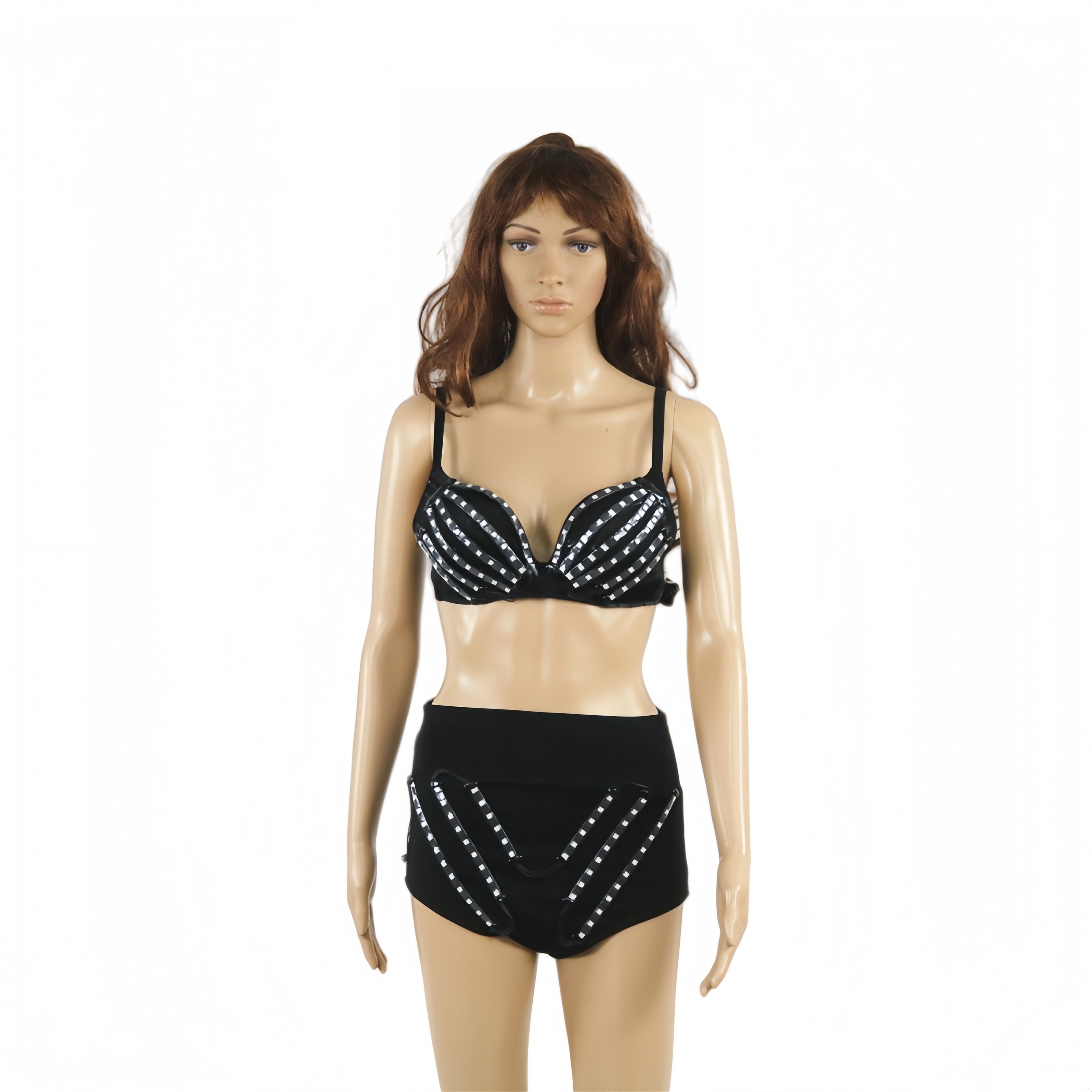 Full-color LED glowing party bras and shorts, fluorescent performance costumes