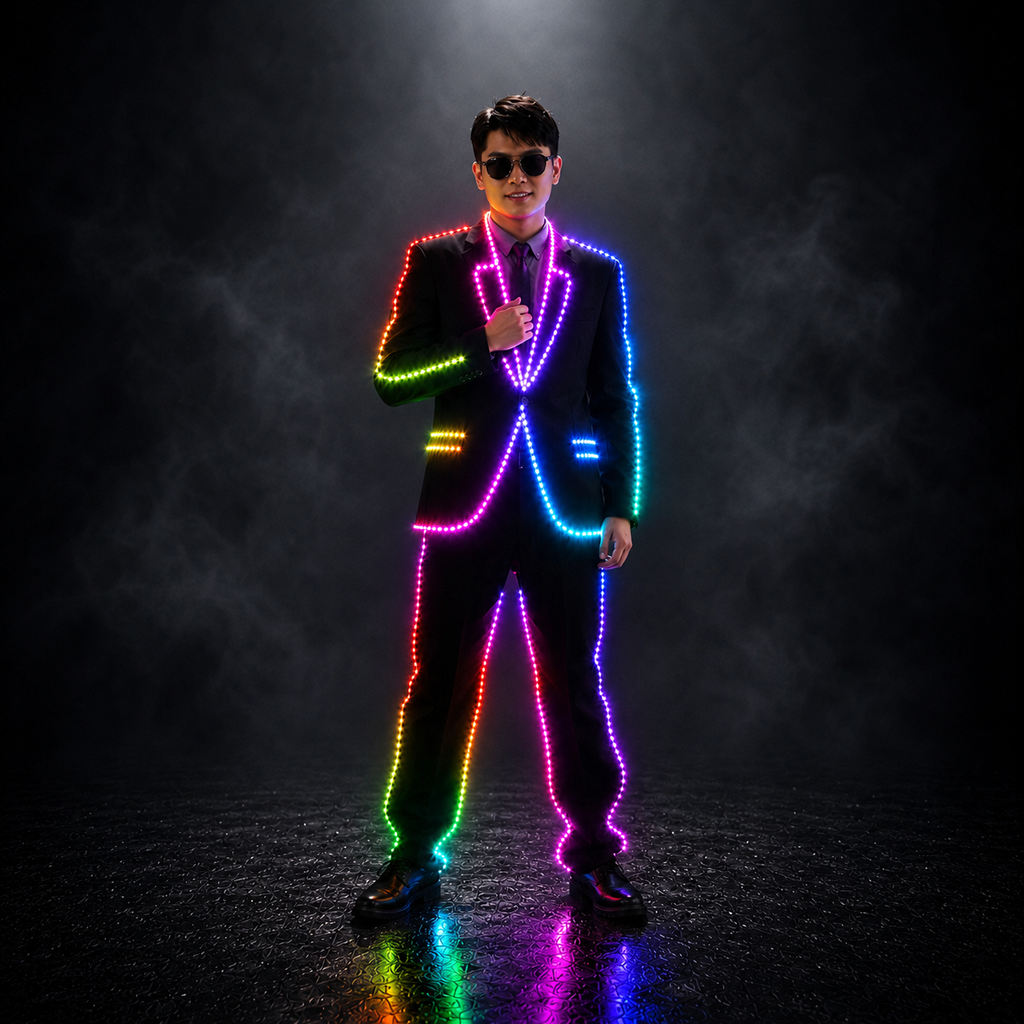 Luminous LED Suit Costume – Glowing Party & Stage Props