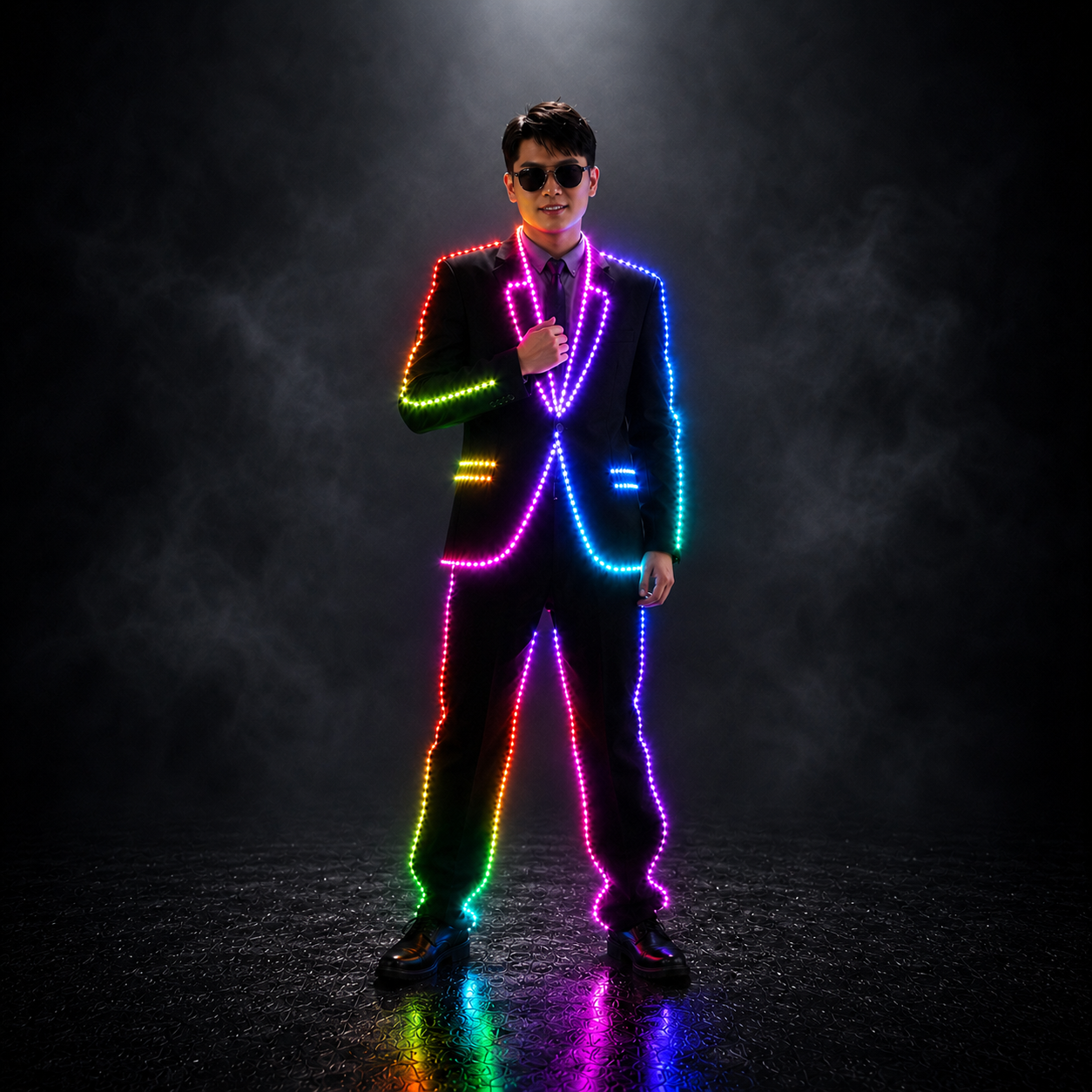 Luminous LED Suit Costume – Glowing Party & Stage Props