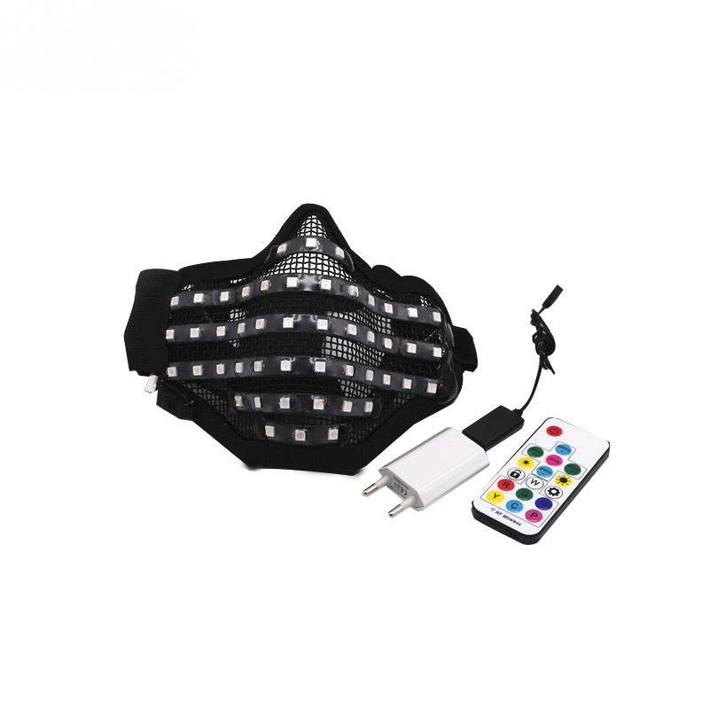 RGB LED Party Mask — Multicolor Light-Up Facewear