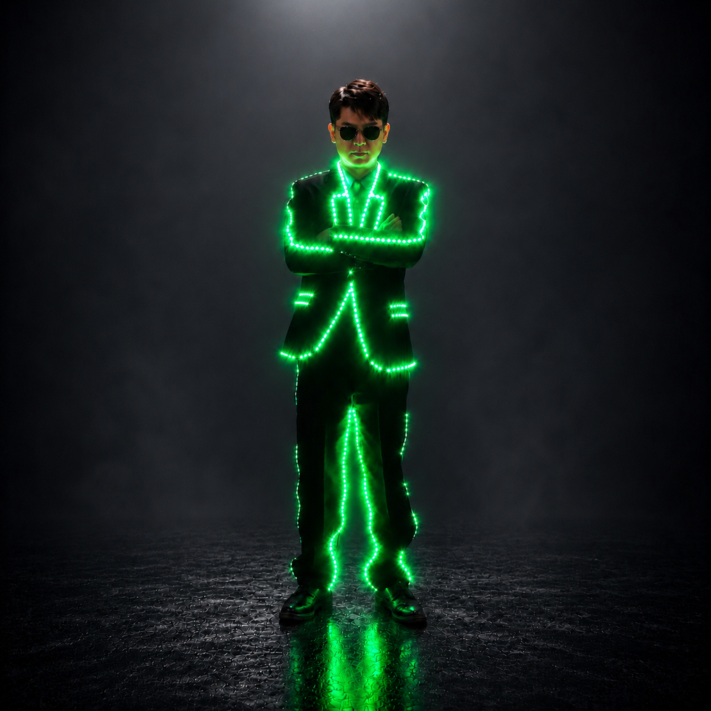 Luminous LED Suit Costume – Glowing Party & Stage Props