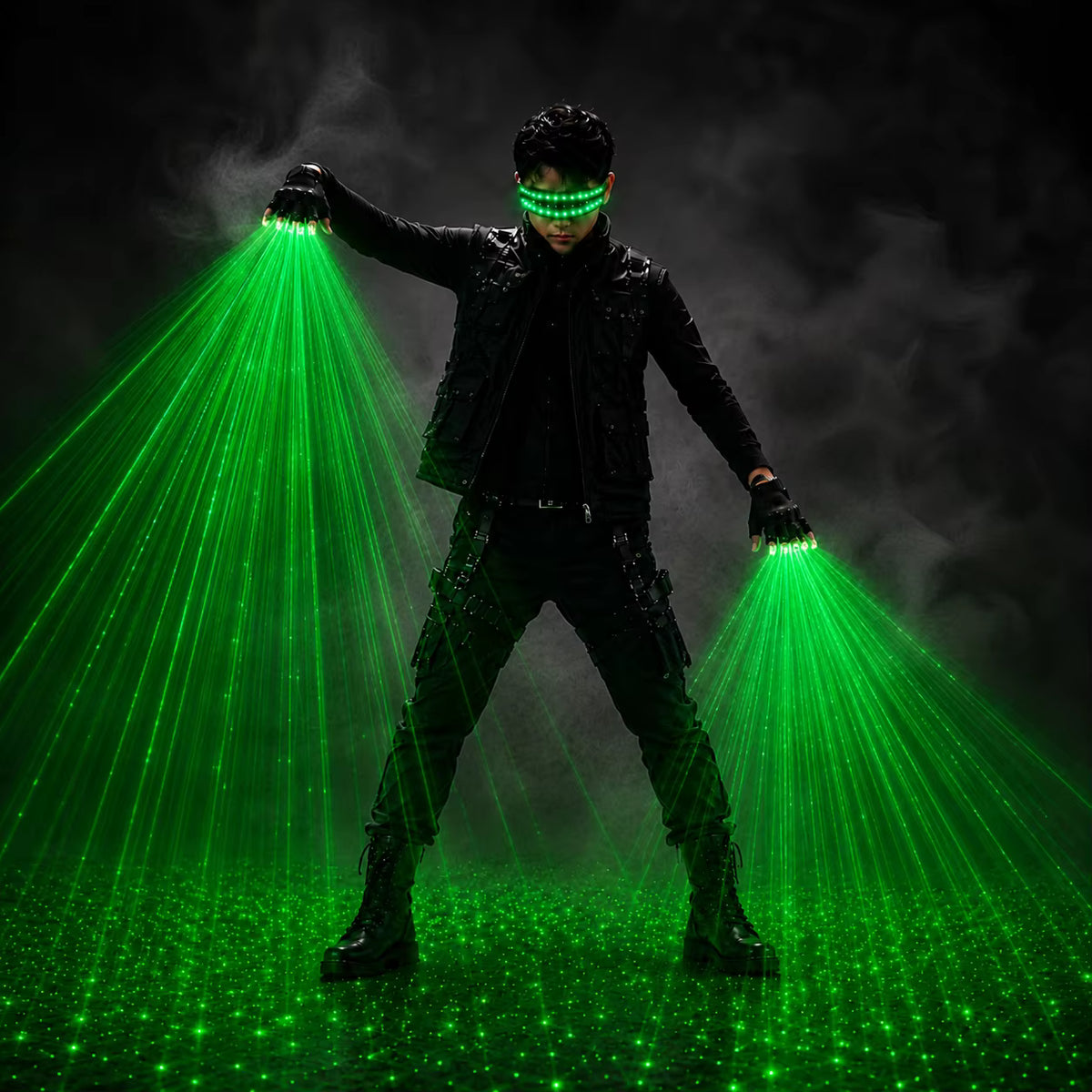 Green Laser Gloves DJ Stage Performance Fluorescent Props