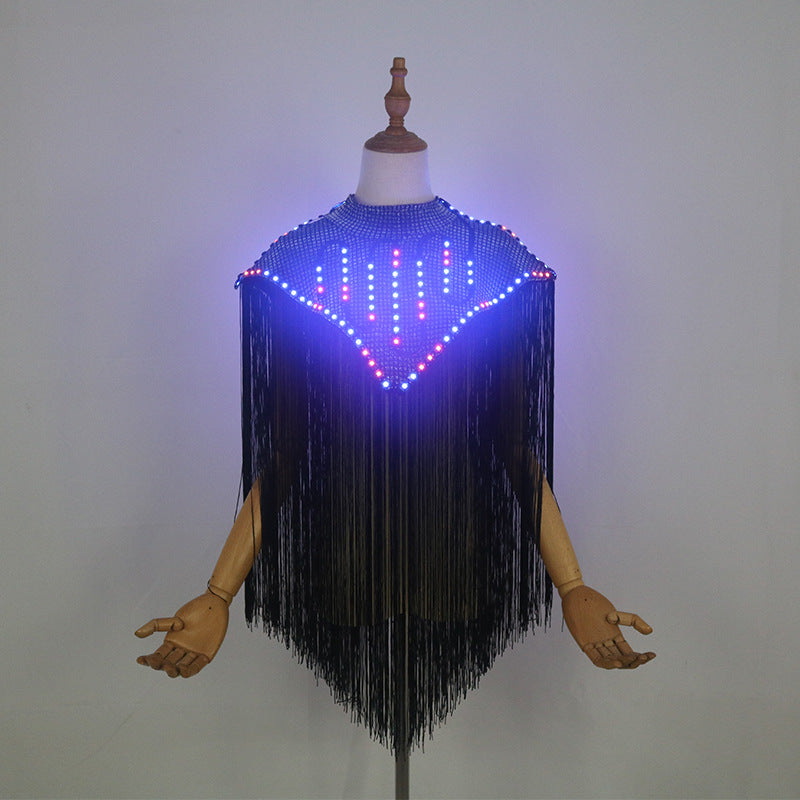 RGB LED Performance Cape — Light-Up Stage Cloak for DJs & Singers