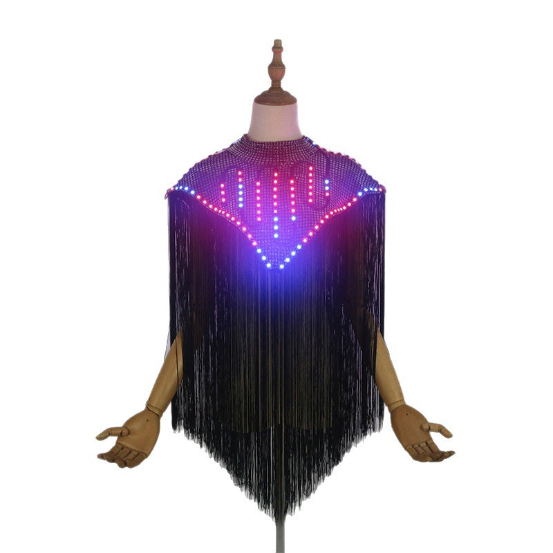 RGB LED Performance Cape — Light-Up Stage Cloak for DJs & Singers