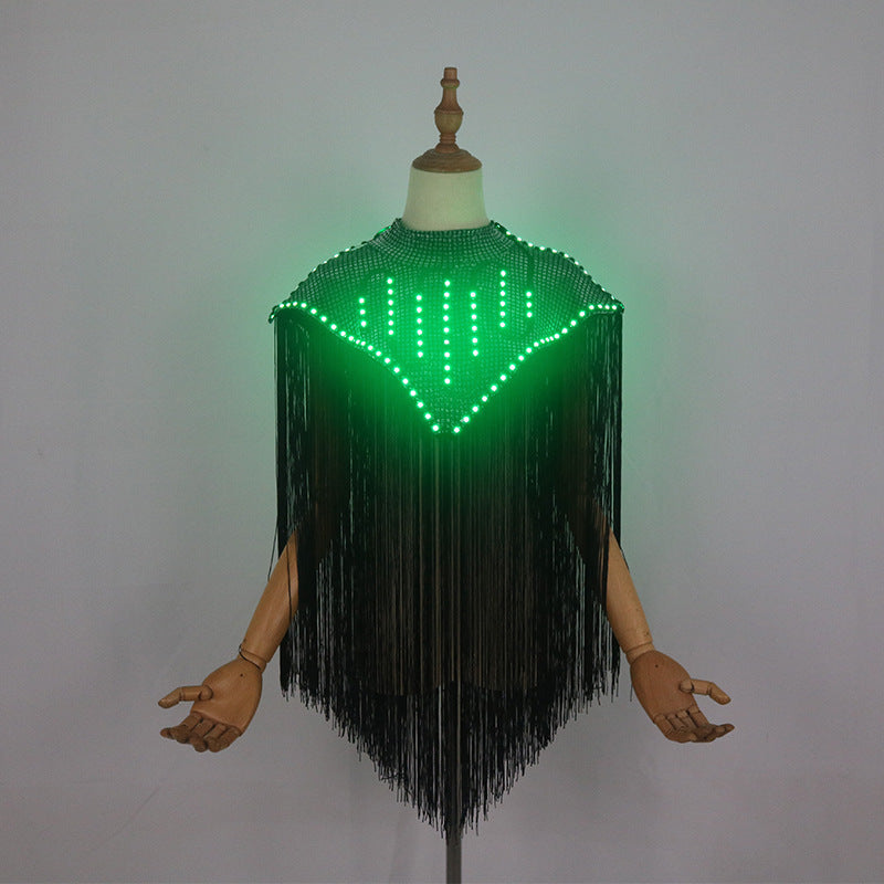 RGB LED Performance Cape — Light-Up Stage Cloak for DJs & Singers