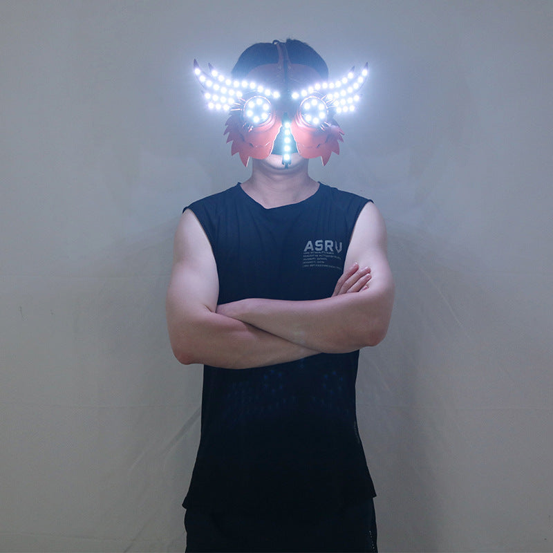 LED Glowing Animal Mask — Neon Light-Up Party Prop