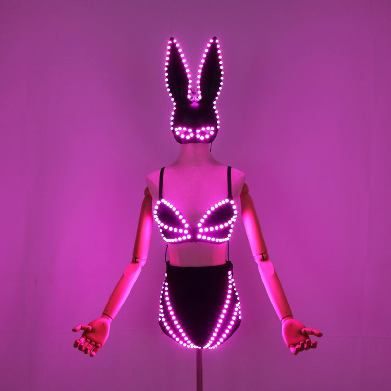 Pixel LED Lights, Bras, Lingerie, Sexy Women's Luminous Clothing, DJ Bikini