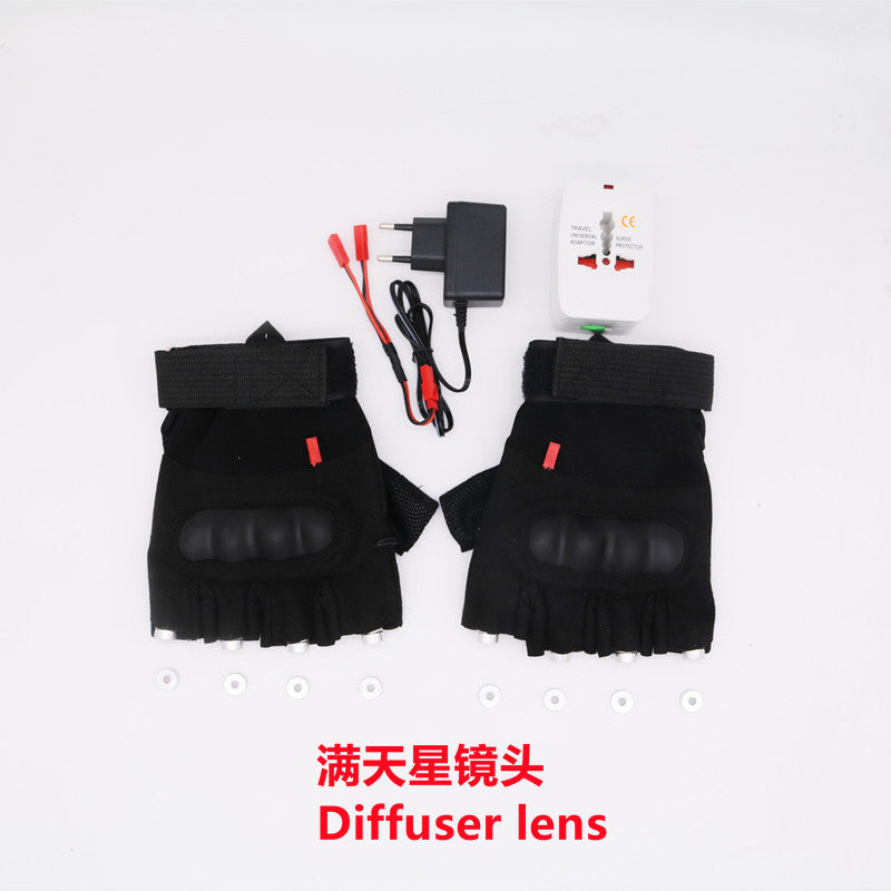 Red Laser Gloves Rechargeable LED Laser Light Gloves for Raves & Cosplay